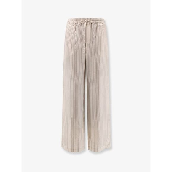 Rohe Women Silk Striped Trousers